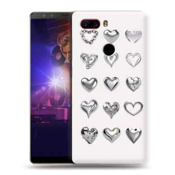Пластиковый чехол на ZTE Nubia Z17S с принтом Y2K сердечки