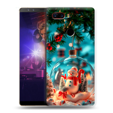 Пластиковый чехол на ZTE Nubia Z17S с принтом Новый год