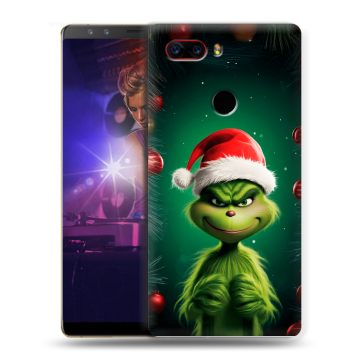 Пластиковый чехол на ZTE Nubia Z17S с принтом Гринч Новый год Рождество