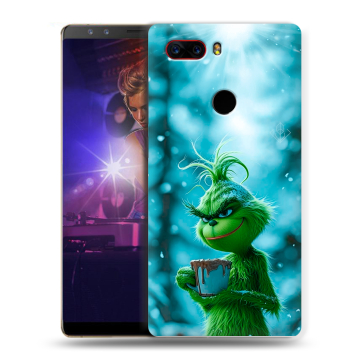 Пластиковый чехол на ZTE Nubia Z17S с принтом Новый год гринч
