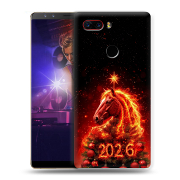 Пластиковый чехол на ZTE Nubia Z17S с принтом Новый год