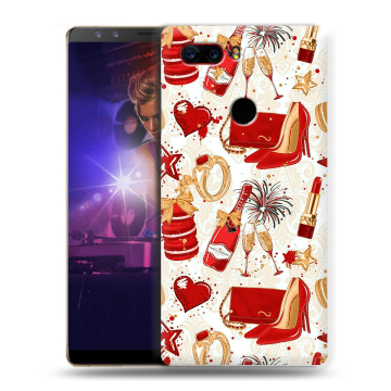 Пластиковый чехол на ZTE Nubia Z17S с принтом Новый год