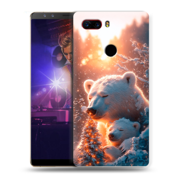 Пластиковый чехол на ZTE Nubia Z17S с принтом Новый год