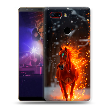 Пластиковый чехол на ZTE Nubia Z17S с принтом Новый год