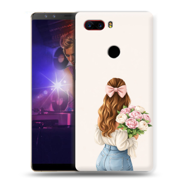 Пластиковый чехол на ZTE Nubia Z17S с принтом женский