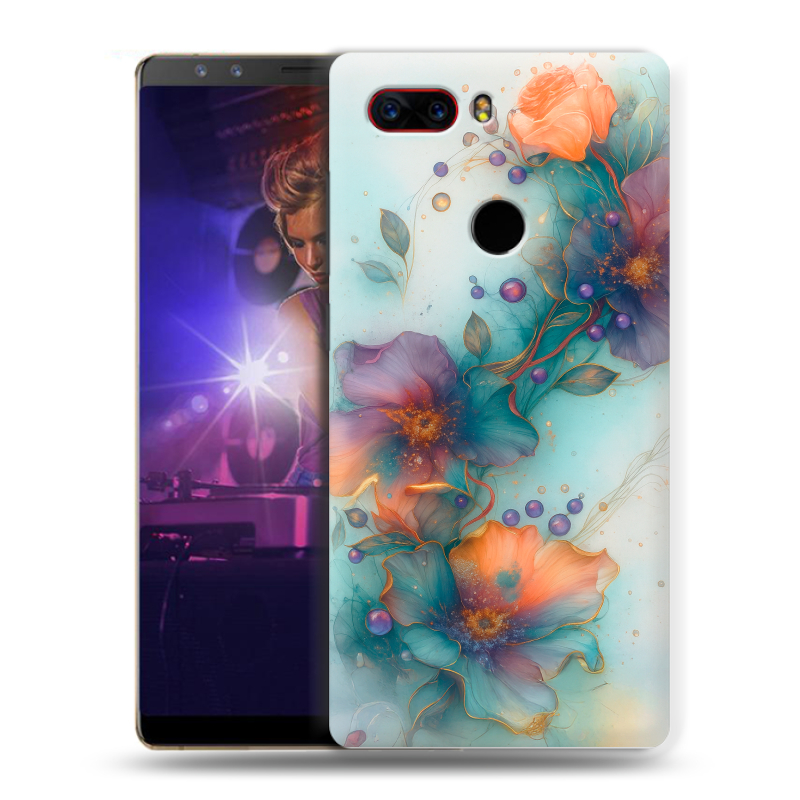 Пластиковый чехол на ZTE Nubia Z17S с принтом Акварельные цветы Пластиковый чехол на ZTE Nubia Z17S с принтом Акварельные цветы