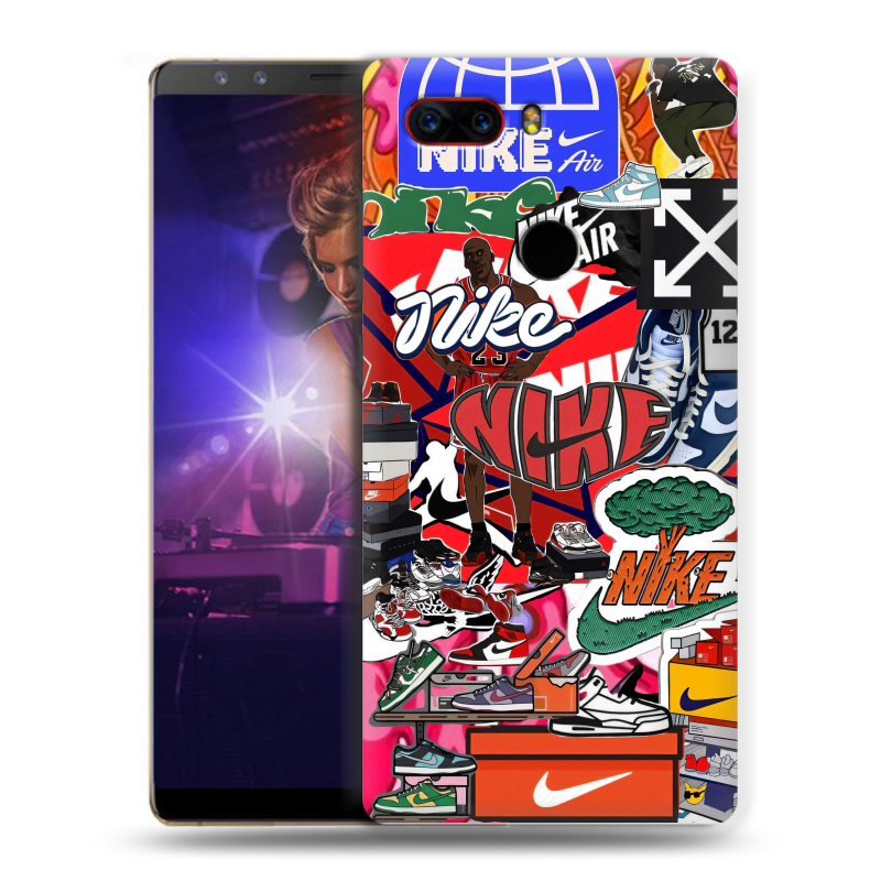 Пластиковый чехол на ZTE Nubia Z17S с принтом Найк Nike яркий Пластиковый чехол на ZTE Nubia Z17S с принтом Найк Nike яркий
