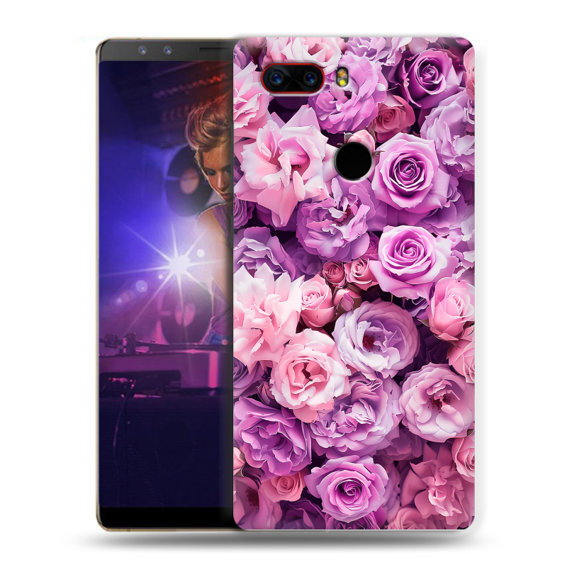 Пластиковый чехол на ZTE Nubia Z17S с принтом лавандовые розы Пластиковый чехол на ZTE Nubia Z17S с принтом лавандовые розы
