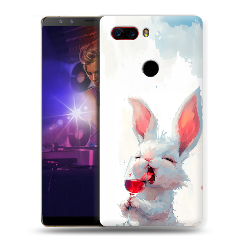 Пластиковый чехол на ZTE Nubia Z17S с принтом кролик зайчик Пластиковый чехол на ZTE Nubia Z17S с принтом кролик зайчик