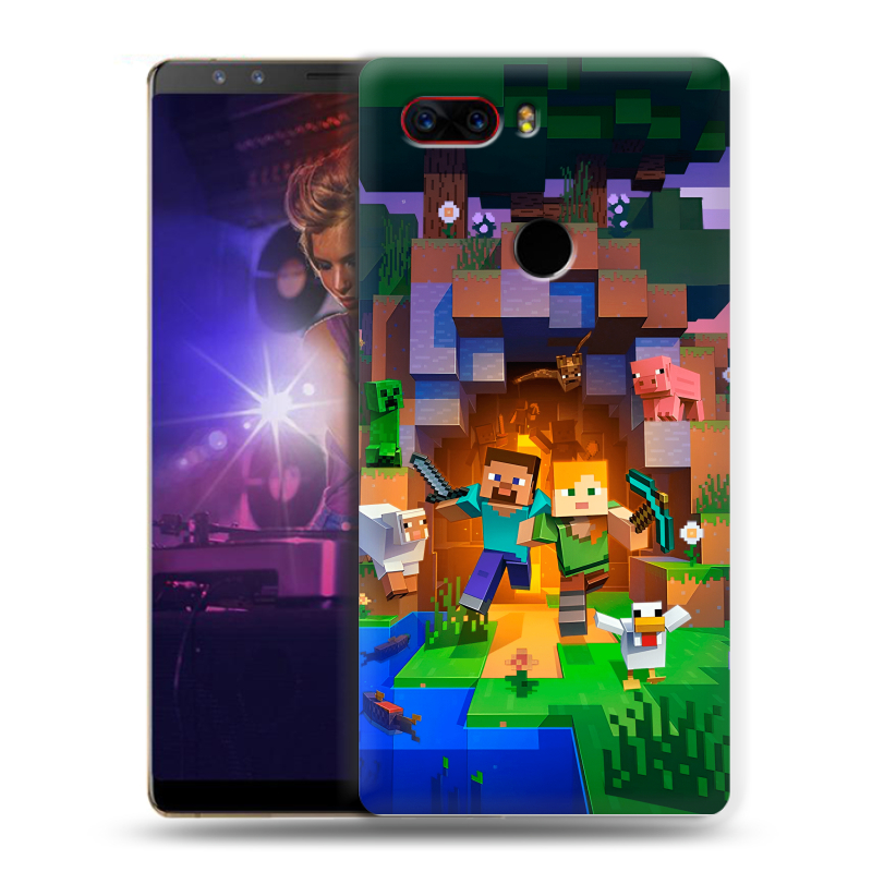 Пластиковый чехол на ZTE Nubia Z17S с принтом Майнкрафт Minecraft Пластиковый чехол на ZTE Nubia Z17S с принтом Майнкрафт Minecraft