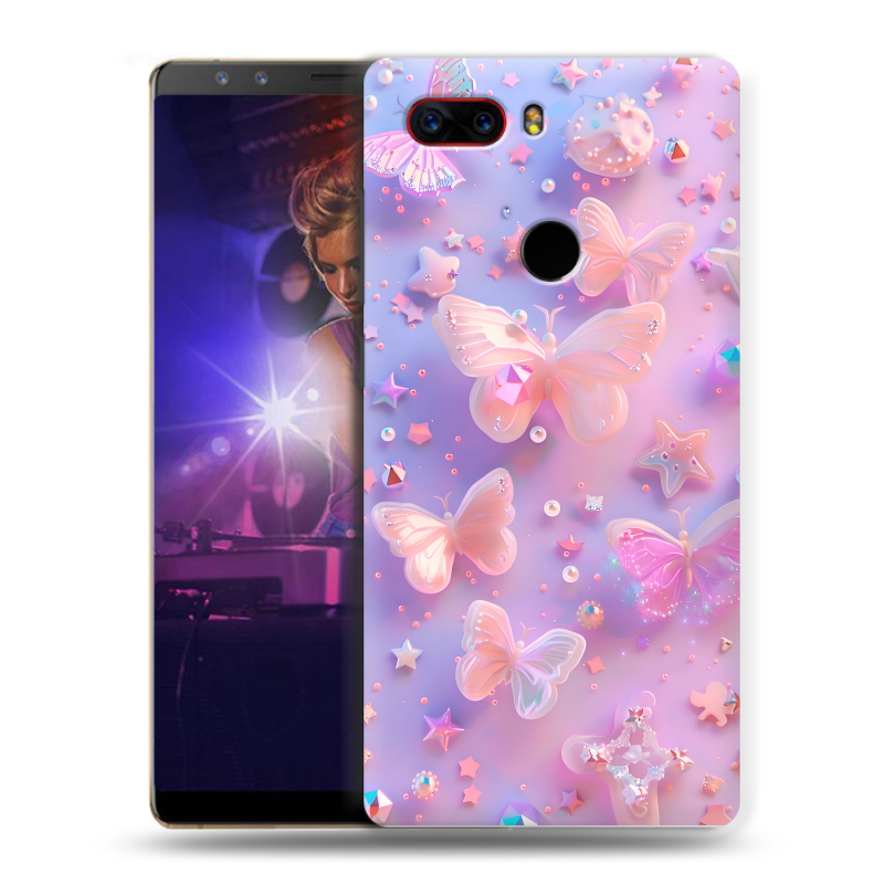 Пластиковый чехол на ZTE Nubia Z17S с принтом Бабочки Пластиковый чехол на ZTE Nubia Z17S с принтом Бабочки