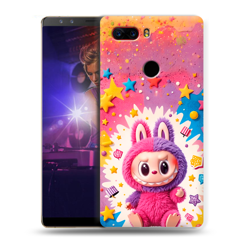 Пластиковый чехол на ZTE Nubia Z17S с принтом Labubu Лабубу Пластиковый чехол на ZTE Nubia Z17S с принтом Labubu Лабубу