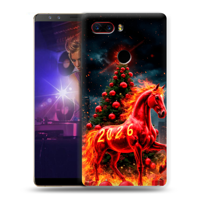Пластиковый чехол на ZTE Nubia Z17S с принтом Новый год Пластиковый чехол на ZTE Nubia Z17S с принтом Новый год