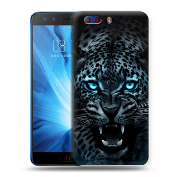 Силиконовый чехол на ZTE Nubia Z17 MiniS с принтом Темный леопард