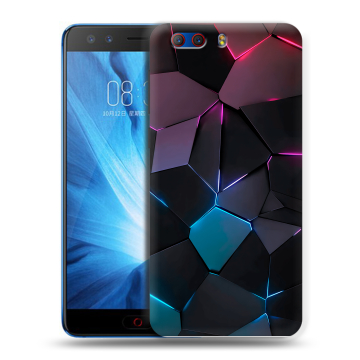 Силиконовый чехол на ZTE Nubia Z17 MiniS с принтом Геометрия неона