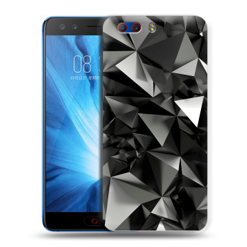 Силиконовый чехол на ZTE Nubia Z17 MiniS с принтом Черные кристаллы