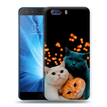 Силиконовый чехол на ZTE Nubia Z17 MiniS с принтом Кошки
