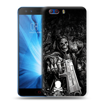 Силиконовый чехол на ZTE Nubia Z17 MiniS с принтом Скелет