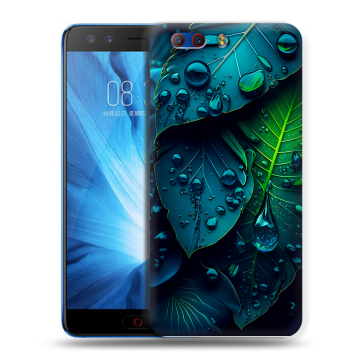Силиконовый чехол на ZTE Nubia Z17 MiniS с принтом Листья
