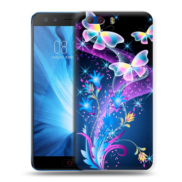 Силиконовый чехол на ZTE Nubia Z17 MiniS с принтом Бабочки Силиконовый чехол на ZTE Nubia Z17 MiniS с принтом Бабочки