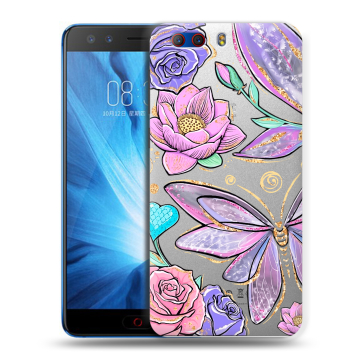 Силиконовый чехол на ZTE Nubia Z17 MiniS с принтом Бабочки и цветы Силиконовый чехол на ZTE Nubia Z17 MiniS с принтом Бабочки и цветы