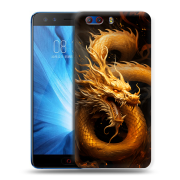 Силиконовый чехол на ZTE Nubia Z17 MiniS с принтом Золотой дракон