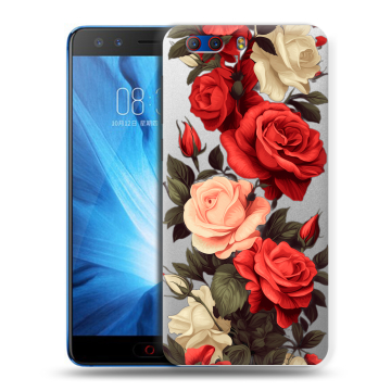 Силиконовый чехол на ZTE Nubia Z17 MiniS с принтом Розы Силиконовый чехол на ZTE Nubia Z17 MiniS с принтом Розы