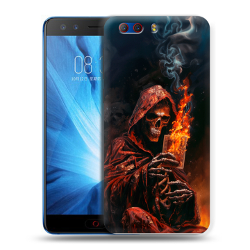Силиконовый чехол на ZTE Nubia Z17 MiniS с принтом Скелет и карты Силиконовый чехол на ZTE Nubia Z17 MiniS с принтом Скелет и карты