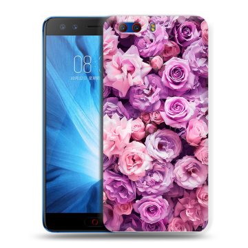 Силиконовый чехол на ZTE Nubia Z17 MiniS с принтом лавандовые розы