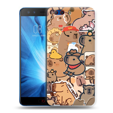 Силиконовый чехол на ZTE Nubia Z17 MiniS с принтом капибара Силиконовый чехол на ZTE Nubia Z17 MiniS с принтом капибара