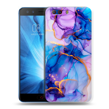 Силиконовый чехол на ZTE Nubia Z17 MiniS с принтом синий мрамор Силиконовый чехол на ZTE Nubia Z17 MiniS с принтом синий мрамор