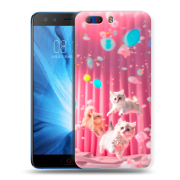Силиконовый чехол на ZTE Nubia Z17 MiniS с принтом милые котики