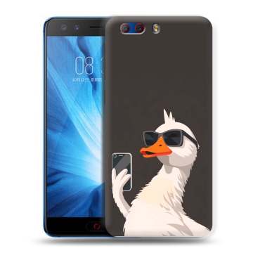 Силиконовый чехол на ZTE Nubia Z17 MiniS с принтом утка в очках Силиконовый чехол на ZTE Nubia Z17 MiniS с принтом утка в очках