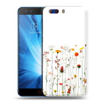 Силиконовый чехол на ZTE Nubia Z17 MiniS с принтом цветы Силиконовый чехол на ZTE Nubia Z17 MiniS с принтом цветы