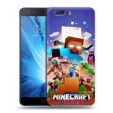 Силиконовый чехол на ZTE Nubia Z17 MiniS с принтом Майнкрафт Minecraft
