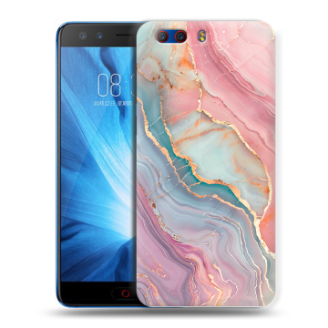 Силиконовый чехол на ZTE Nubia Z17 MiniS с принтом розовый мрамор Силиконовый чехол на ZTE Nubia Z17 MiniS с принтом розовый мрамор