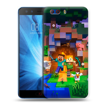 Силиконовый чехол на ZTE Nubia Z17 MiniS с принтом Майнкрафт Minecraft