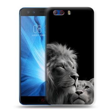 Силиконовый чехол на ZTE Nubia Z17 MiniS с принтом Лев кошки