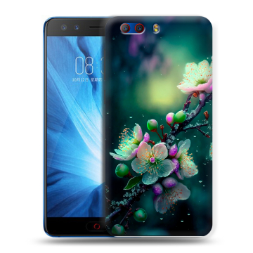 Силиконовый чехол на ZTE Nubia Z17 MiniS с принтом Цветы и мрамор Силиконовый чехол на ZTE Nubia Z17 MiniS с принтом Цветы и мрамор