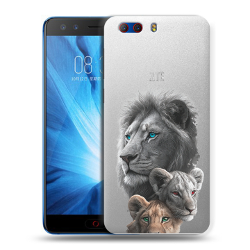 Силиконовый чехол на ZTE Nubia Z17 MiniS с принтом Львы