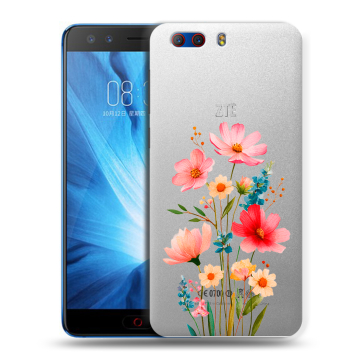 Силиконовый чехол на ZTE Nubia Z17 MiniS с принтом Цветы