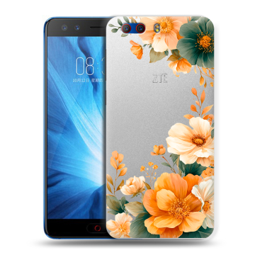 Силиконовый чехол на ZTE Nubia Z17 MiniS с принтом Цветы принт