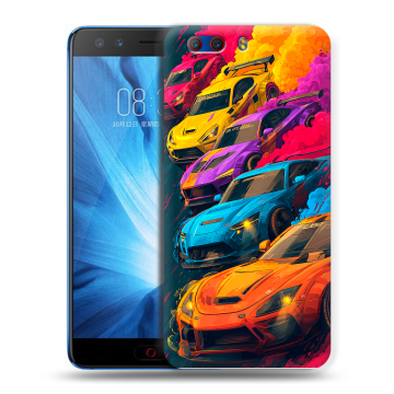 Силиконовый чехол на ZTE Nubia Z17 MiniS с принтом Тачки