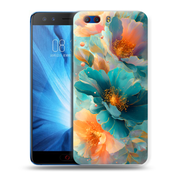 Силиконовый чехол на ZTE Nubia Z17 MiniS с принтом Цветы