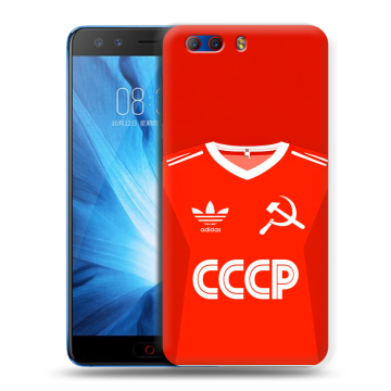 Силиконовый чехол на ZTE Nubia Z17 MiniS с принтом Флаг Герб СССР