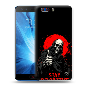 Силиконовый чехол на ZTE Nubia Z17 MiniS с принтом смешной скелет