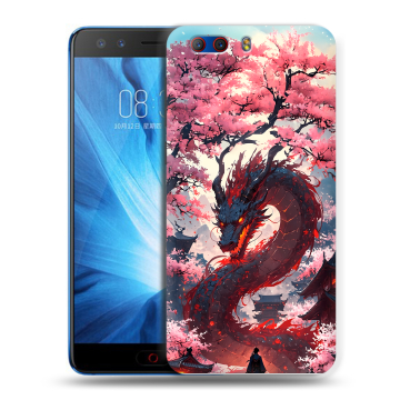 Силиконовый чехол на ZTE Nubia Z17 MiniS с принтом Дракон Японский Силиконовый чехол на ZTE Nubia Z17 MiniS с принтом Дракон Японский