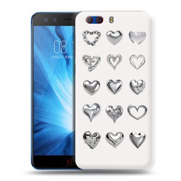 Силиконовый чехол на ZTE Nubia Z17 MiniS с принтом Y2K сердечки Силиконовый чехол на ZTE Nubia Z17 MiniS с принтом Y2K сердечки