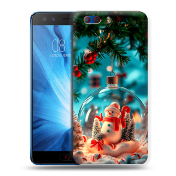 Силиконовый чехол на ZTE Nubia Z17 MiniS с принтом Новый год