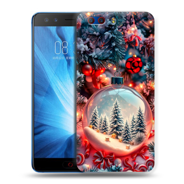 Силиконовый чехол на ZTE Nubia Z17 MiniS с принтом Новый год